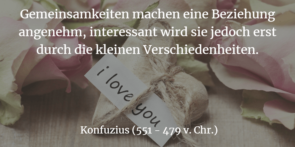 Gemeinsamkeiten und Verschiedenheiten in einer Beziehung